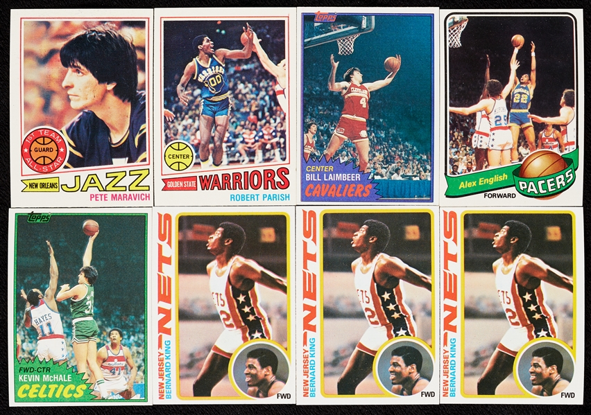 1977-81 Topps Basketball High-Grade Set Group (9)