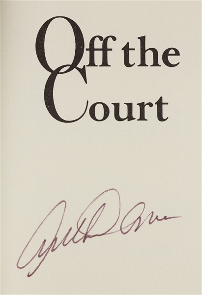 Arthur Ashe Signed Off The Court Book (PSA/DNA)