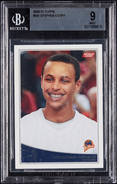2009-10 Topps Stephen Curry RC No. 321 BGS 9