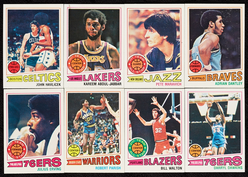 1975 and 1977 Topps Basketball High-Grade Sets (2)