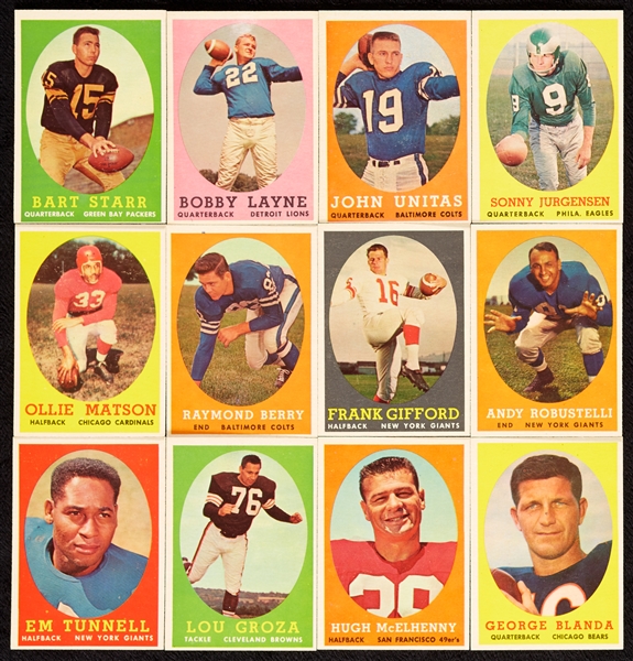 1958 Topps Football Complete Set With PSA 4 Jim Brown Rookie (132)
