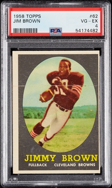 1958 Topps Football Complete Set With PSA 4 Jim Brown Rookie (132)