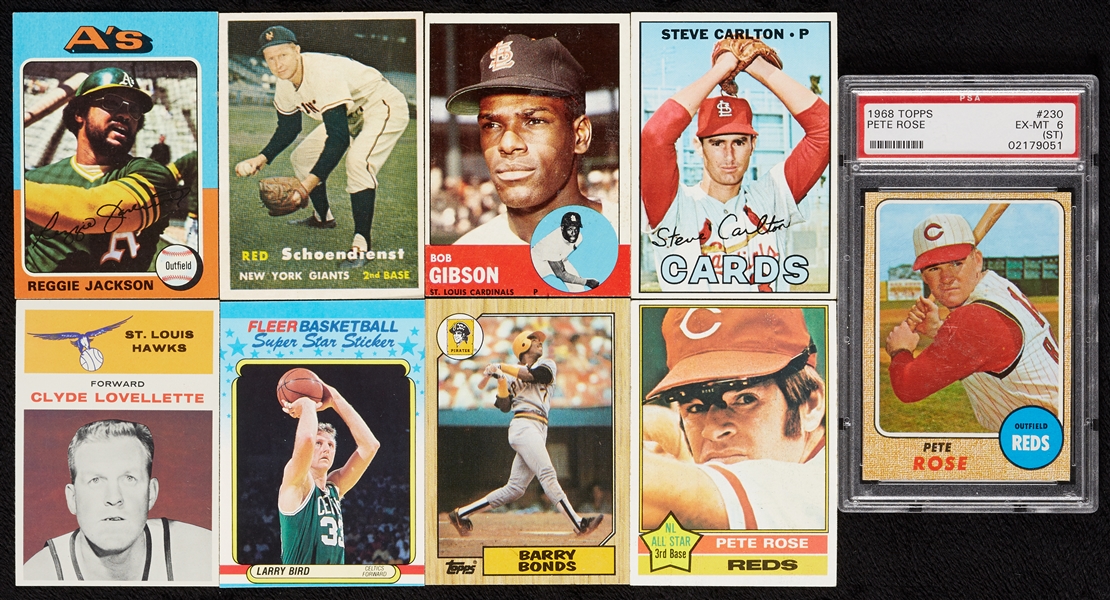 Baseball and Basketball HOFer Group, Vintage and Modern, 1968 Rose – PSA 6 (44)