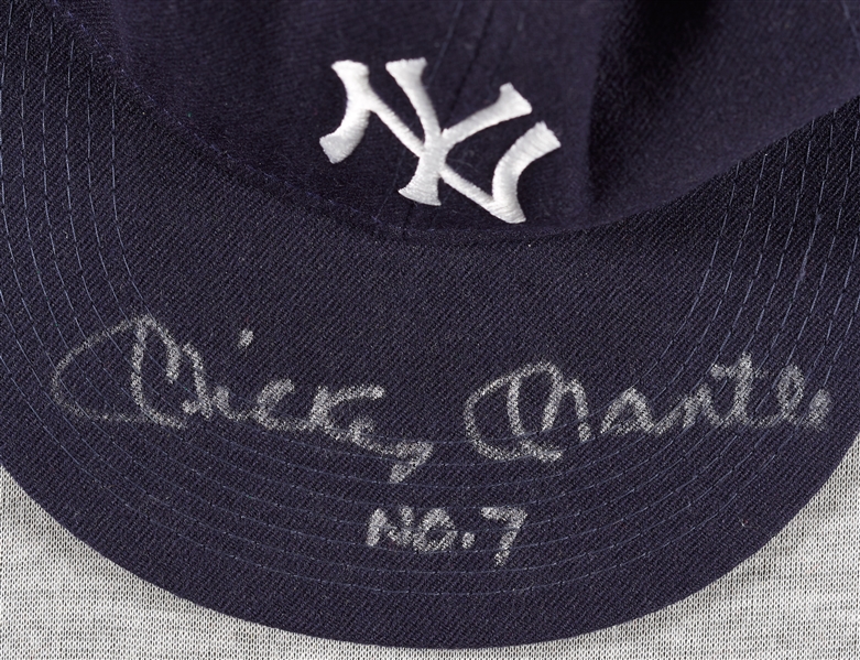 Mickey Mantle Signed Yankees Cap Inscribed No. 7 (PSA/DNA)