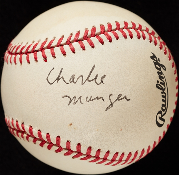 Charlie T. Munger Single-Signed ONL Baseball (BAS)