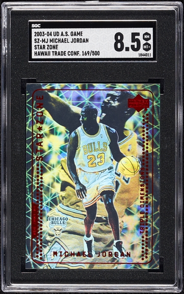2003-04 UD All-Star Game Michael Jordan Star Zone Hawaii Trade Conference (169/500) SGC 8.5