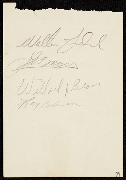 Willard Brown & Others Signed Album Page