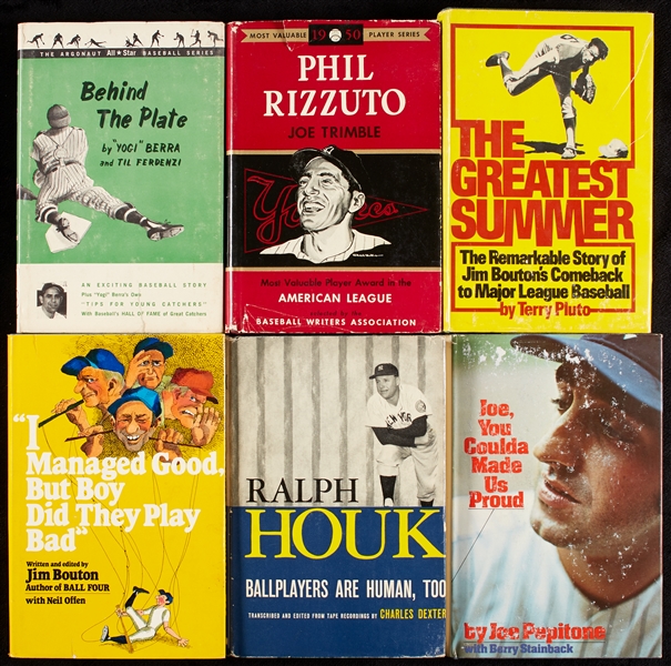 Signed Yankees Hardcover Books Group with Berra, Rizzuto (6)