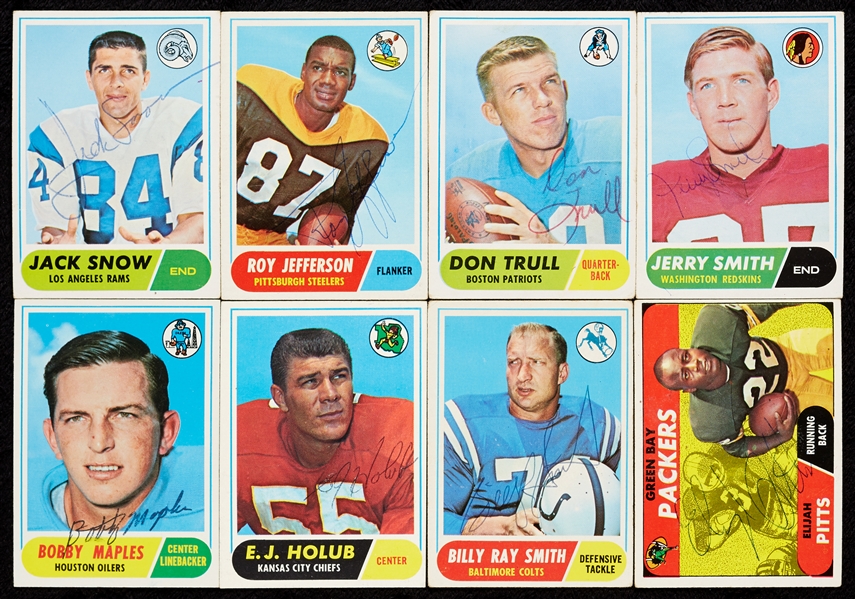 Signed 1968 Topps Football Group with Butkus, Buchanan (91)