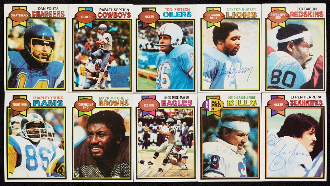 Signed 1979 Topps Football Group with (6) Roger Staubach, Lofton (247)