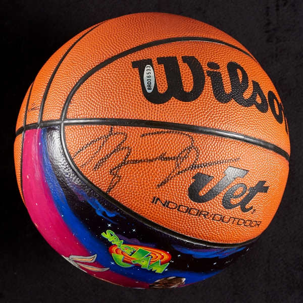 Michael Jordan Signed Space Jam Hand-Painted Basketball (AP/2) (Warner Bros. LOA) (UDA) (BAS)