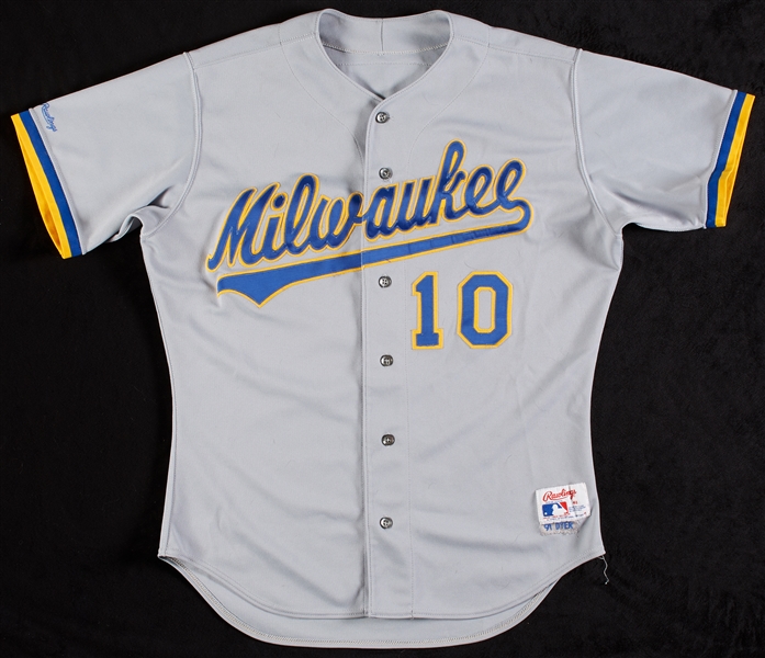 1991 Milwaukee Brewers Duffy Dyer Game-Worn Road Jersey