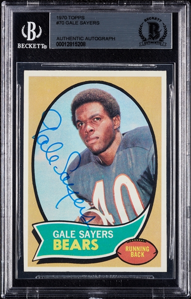 Gale Sayers Signed 1970 Topps No. 70 (BAS)
