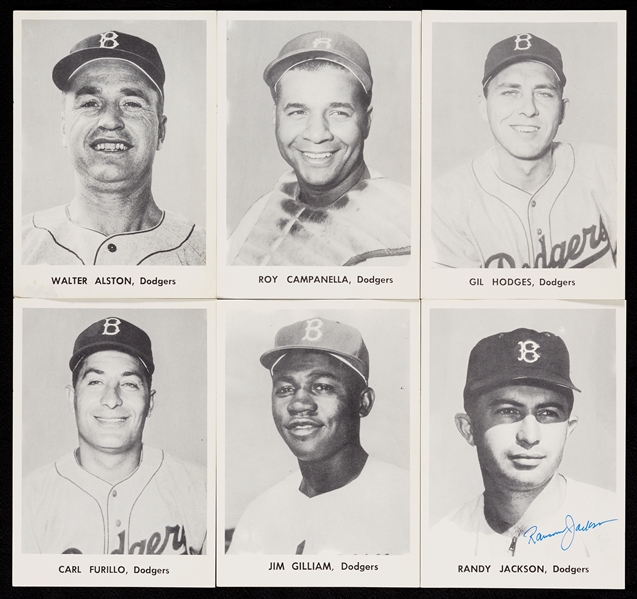 1957 Brooklyn Dodgers Team-Issued Group with (6) Signed (12)