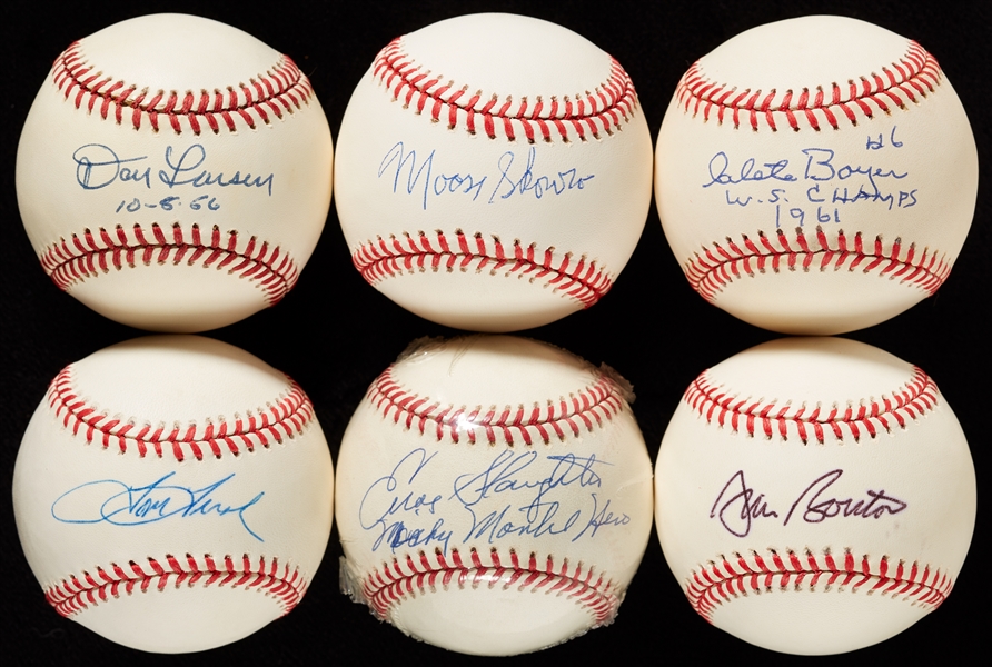 New York Yankees Greats Single-Signed Baseball Group (6)