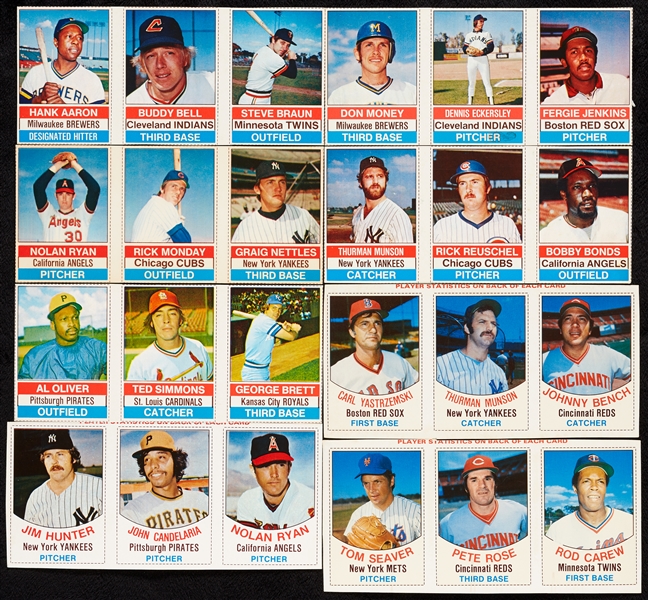 1976-79 Hostess Baseball Three-Card Panel Group (17)