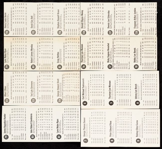 1976-79 Hostess Baseball Three-Card Panel Group (17)