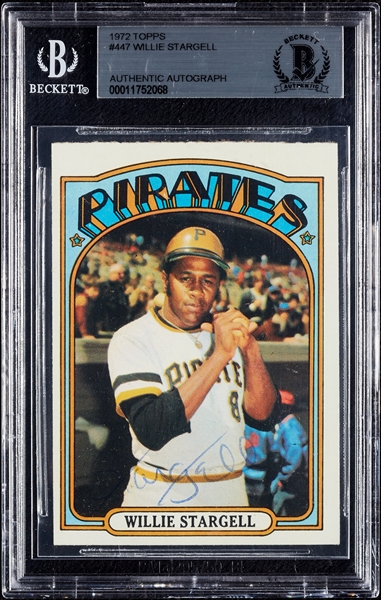 Willie Stargell Signed 1972 Topps No. 447 (BAS)
