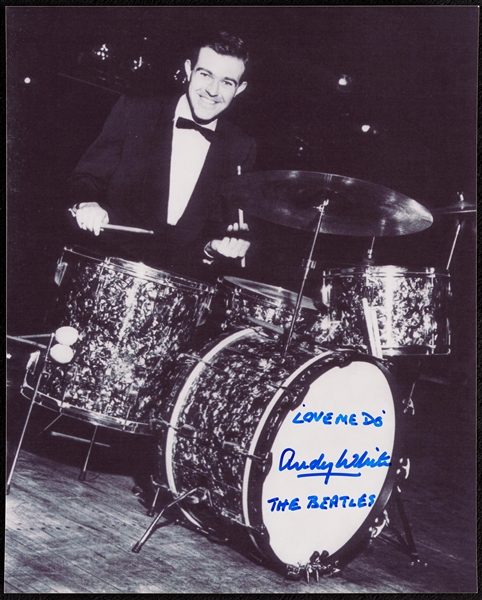 Andy White Signed 8x10 Photo - Original Beatles Drummer (BAS)