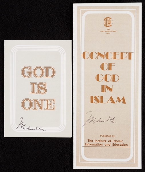 Muhammad Ali Signed Islamic Pamphlets Pair (2)
