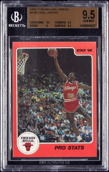1986 Star Co. Michael Jordan No. 4 BGS 9.5