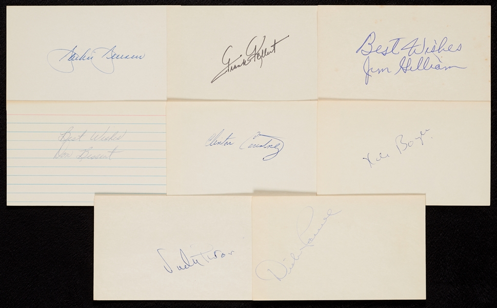 1950-1959 Signed Index Card Collection (740)