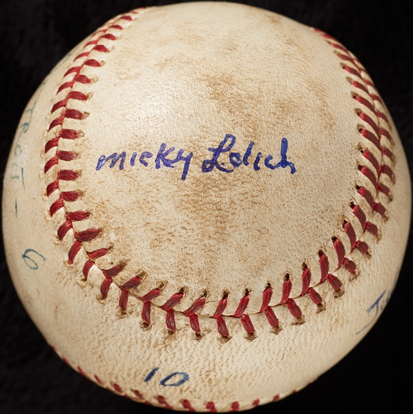 Mickey Lolich Career Win No. 15 Final Out Game-Used Baseball (7/28/1964) (BAS) (Lolich LOA)