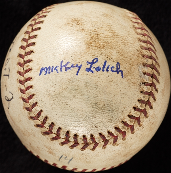 Mickey Lolich Career Win No. 37 Final Out Game-Used Baseball (9/26/1965) (BAS) (Lolich LOA)