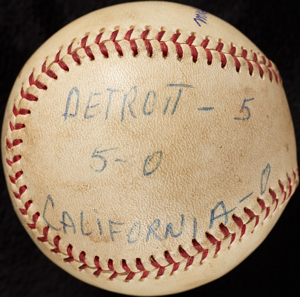 Mickey Lolich Career Win No. 66 Final Out Game-Used Baseball (9/30/1967) (BAS) (Lolich LOA)