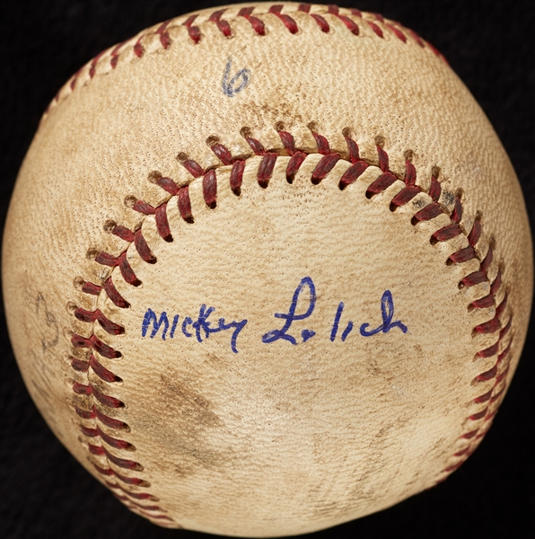 Mickey Lolich Career Win No. 89 Final Out Game-Used Baseball (5/23/1969) (BAS) (Lolich LOA)