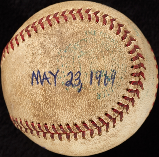 Mickey Lolich Career Win No. 89 Final Out Game-Used Baseball (5/23/1969) (BAS) (Lolich LOA)