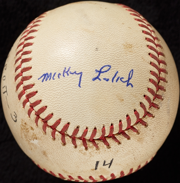 Mickey Lolich Career Win No. 97 Final Out Game-Used Baseball (7/24/1969) (BAS) (Lolich LOA)