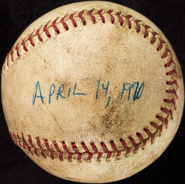 Mickey Lolich Career Win No. 104 Final Out Game-Used Baseball (4/14/1970) (BAS) (Lolich LOA)