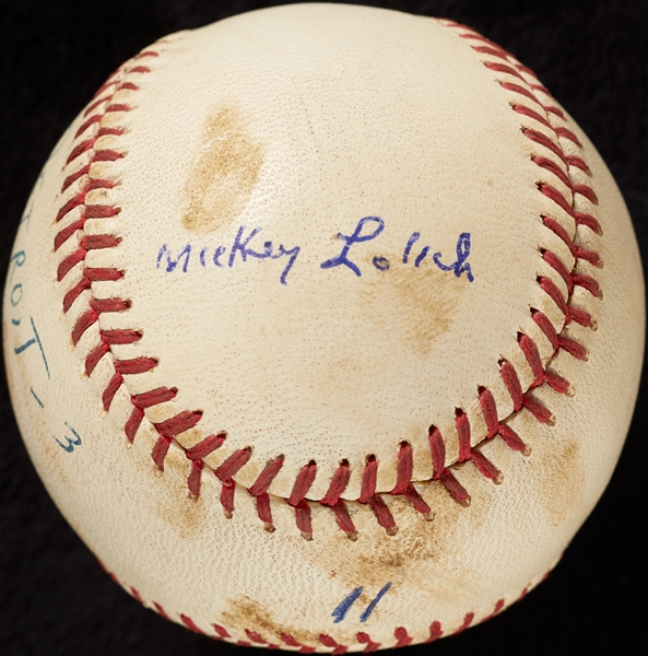 Mickey Lolich Career Win No. 113 Final Out Game-Used Baseball (8/18/1970) (BAS) (Lolich LOA)