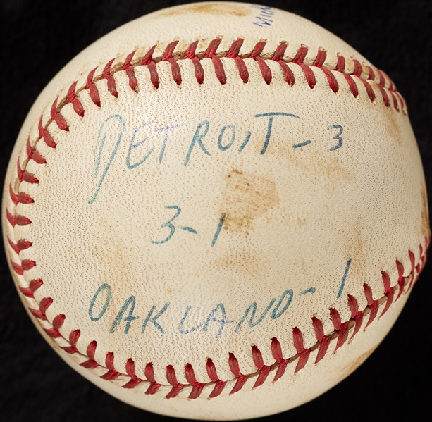 Mickey Lolich Career Win No. 113 Final Out Game-Used Baseball (8/18/1970) (BAS) (Lolich LOA)