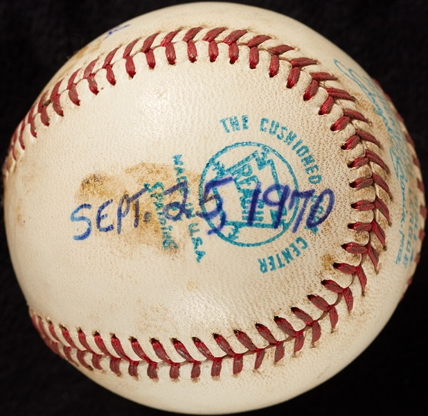 Mickey Lolich Career Win No. 116 Final Out Game-Used Baseball (9/25/1970) (BAS) (Lolich LOA)