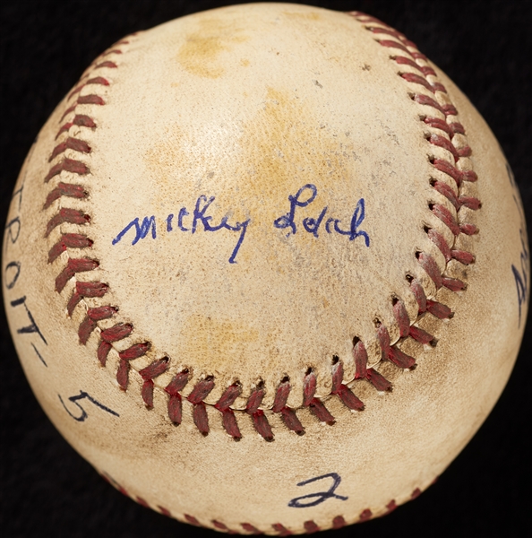 Mickey Lolich Career Win No. 118 Final Out Game-Used Baseball (4/21/1971) (BAS) (Lolich LOA)