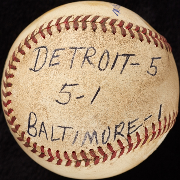 Mickey Lolich Career Win No. 118 Final Out Game-Used Baseball (4/21/1971) (BAS) (Lolich LOA)