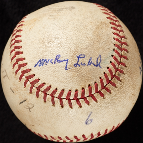 Mickey Lolich Career Win No. 122 Final Out Game-Used Baseball (5/19/1971) (BAS) (Lolich LOA)