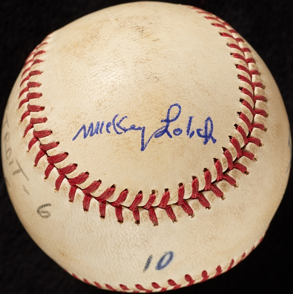 Mickey Lolich Career Win No. 126 Final Out Game-Used Baseball (6/16/1971) (BAS) (Lolich LOA)