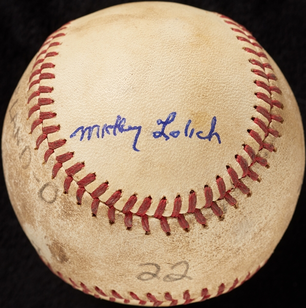 Mickey Lolich Career Win No. 138 Final Out Game-Used Baseball (9/2/1971) (BAS) (Lolich LOA)