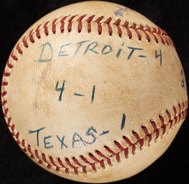Mickey Lolich Career Win No. 143 Final Out Game-Used Baseball (4/25/1972) (BAS) (Lolich LOA)