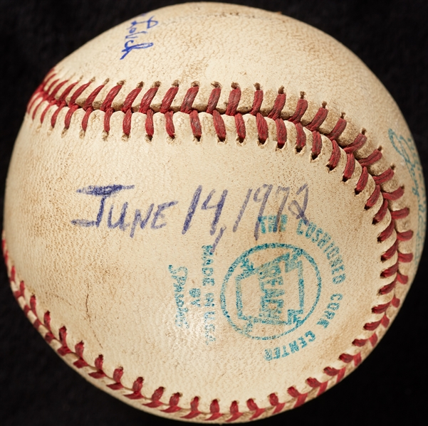 Mickey Lolich Career Win No. 151 Final Out Game-Used Baseball (6/14/1972) (BAS) (Lolich LOA)