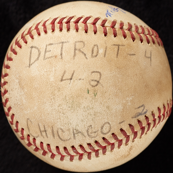 Mickey Lolich Career Win No. 155 Final Out Game-Used Baseball (7/9/1972) (BAS) (Lolich LOA)