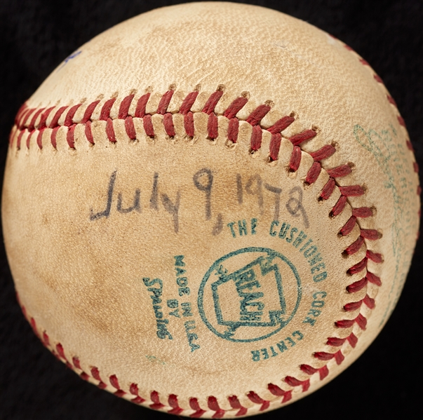 Mickey Lolich Career Win No. 155 Final Out Game-Used Baseball (7/9/1972) (BAS) (Lolich LOA)