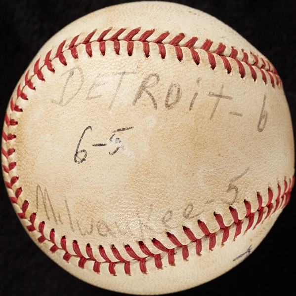 Mickey Lolich Career Win No. 165 Final Out Game-Used Baseball (5/11/1973) (BAS) (Lolich LOA)