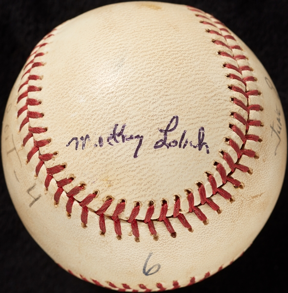 Mickey Lolich Career Win No. 169 Final Out Game-Used Baseball (6/8/1973) (BAS) (Lolich LOA)