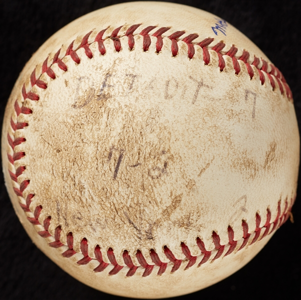 Mickey Lolich Career Win No. 174 Final Out Game-Used Baseball (7/30/1973) (BAS) (Lolich LOA)