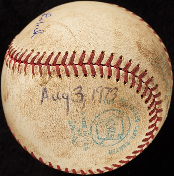 Mickey Lolich Career Win No. 174 Final Out Game-Used Baseball (7/30/1973) (BAS) (Lolich LOA)