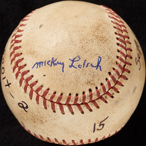 Mickey Lolich Career Win No. 178 Final Out Game-Used Baseball (9/9/1973) (BAS) (Lolich LOA)